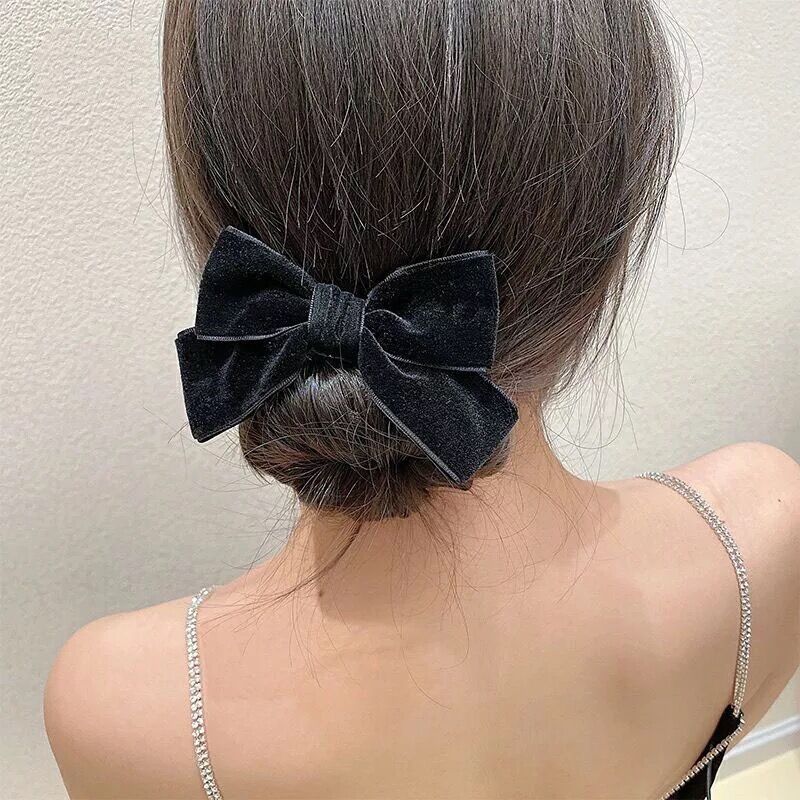 Korean Velvet Bow Hair Ring display picture 1