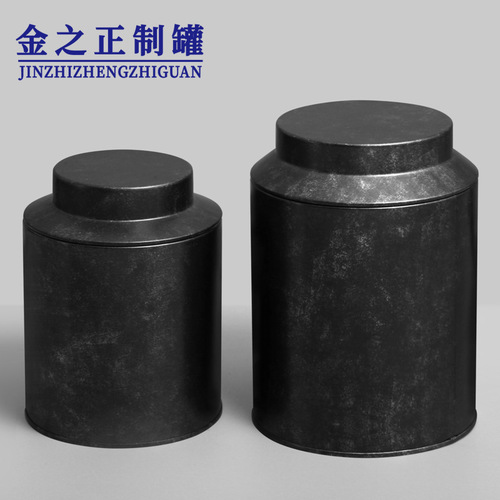 100g tea cake barreled tangerine peel storage small green orange round loose tea can antique fine sand iron round can wholesale