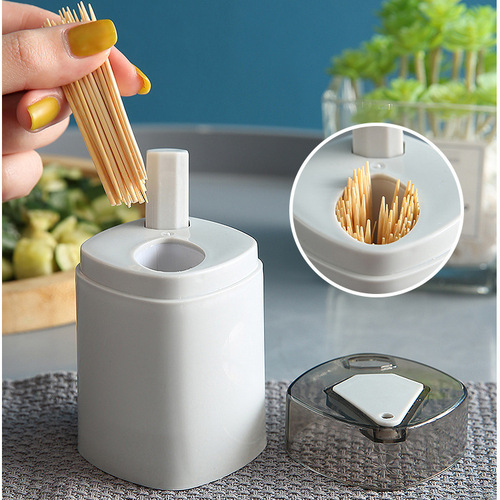 Scandinavian Color Toothpick Holder Creative Automatic Press-Out Toothpick Box Home Living Room Toothpick Can Portable Toothpick Bucket