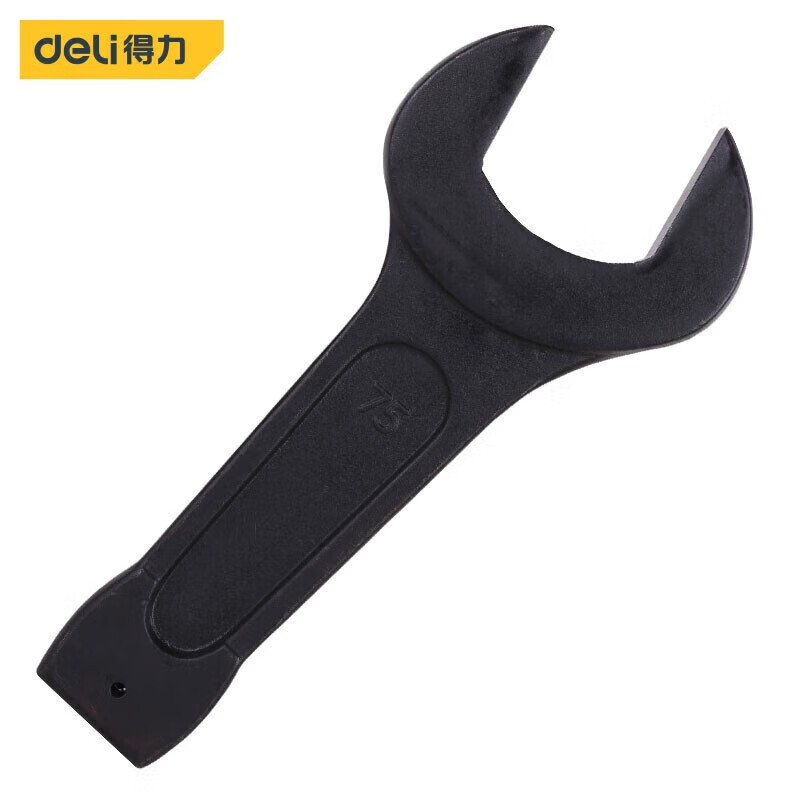 得力 敲击呆扳手 开口敲击扳手重型单头呆扳手 直柄汽修 呆扳手