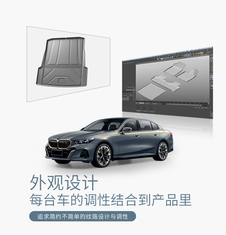 Suitable for Bmw I3/I5/X5L/X5/X1/3 Series 5 Series Trunk Mats, Special Tpe Trunk Mats for Specific Vehicles