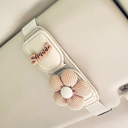 Car sun visor eyeglass clip, card and ticket storage holder, dual-use car sunglasses holder, car-mounted eyeglass case rack