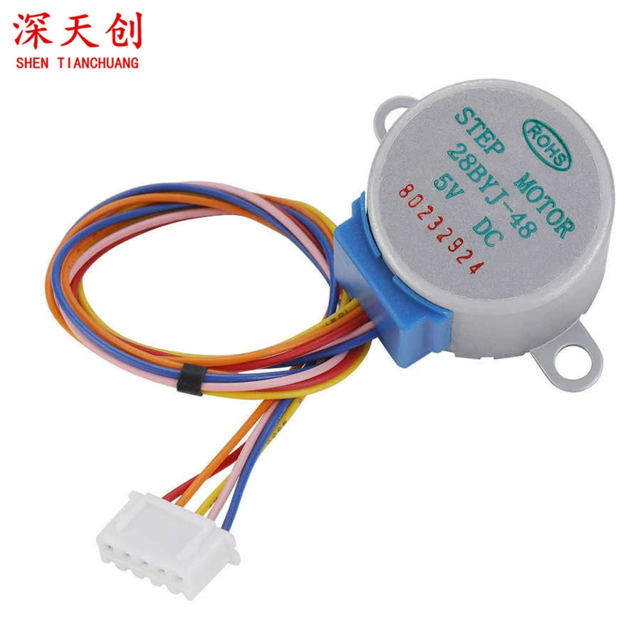 DC 5V 4-фазный 5-проводной шаговый двигатель 28YBJ-48 28BYJ48 Шаговый двигатель замедления 25CM