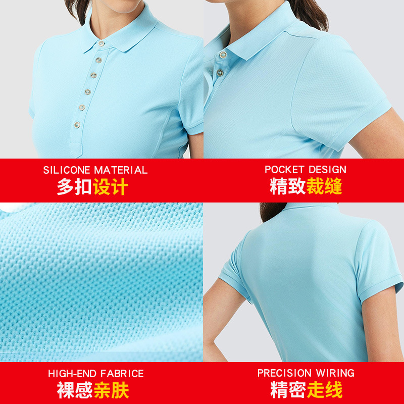 Camisas deportivas de verano de mujeres de caballo de manga corta logotipo personalizado sudor absorbiente polo camisa de golf personalizada