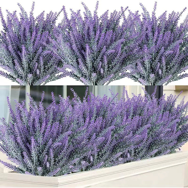 Cross-border Amazon artificial lavender fake plant plush wheat ear bouquet kitchen dining table decoration flower