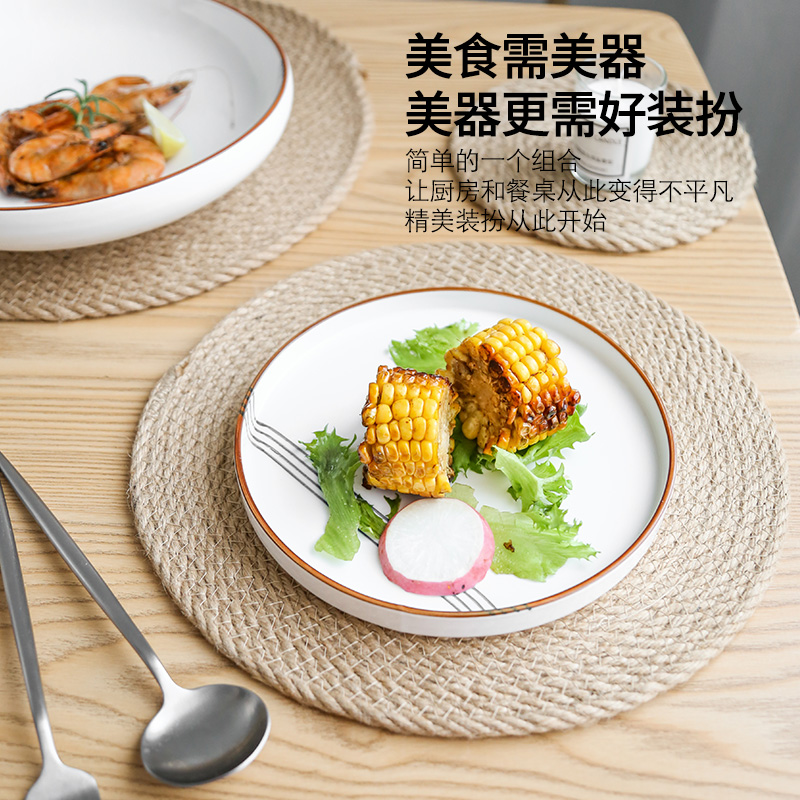 Almohadilla de aislamiento térmico tejida de lino japonés, mantel de cama a prueba de escaldaduras, mantel de olla, mantel de mesa, mantel de mesa, plato, tazón, posavasos para el hogar, nuevo