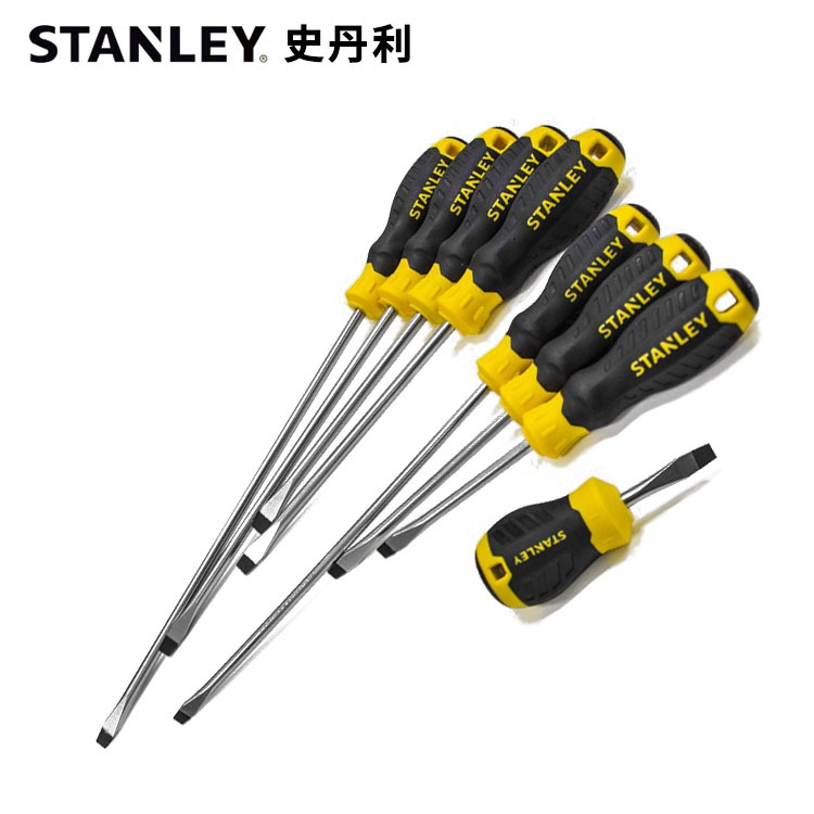 Stanley BSeries Parallel Slotted Screwdriver Household Magnetic Non-slip Rubber Plastic Handle Screwdriver Screwdriver