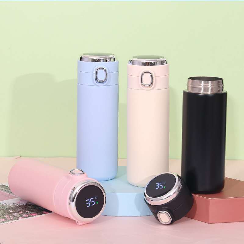 エンドウ豆カップスマートステンレス鋼魔法瓶カップ小型でポータブルミニ高価値バウンス表示温度ティーカップ男性用|undefined