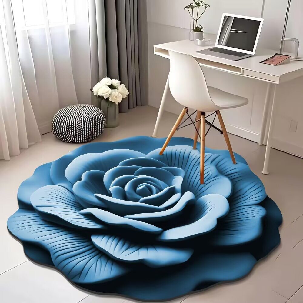 Luz de lujo 3D visualización floral alga barro alga alfombra decoración alfombra de secado rápido absorción de agua dormitorio alfombra de cama antideslizante