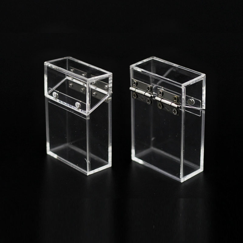 ins Wind color pink transparent cigarette box Non-acrylic lengthened fine cigarette men and women 20 PCs portable glitter cigarette box