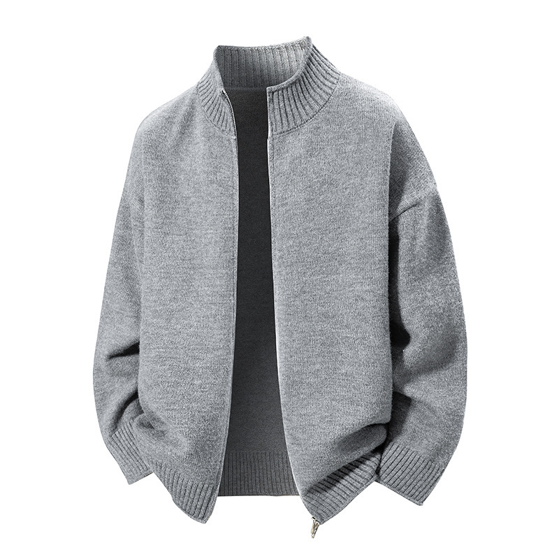 Knitted sweater for men, new autumn/winter style, versatile for everyday wear, suitable for commuting, a slimming and comfortable outerwear option for men
