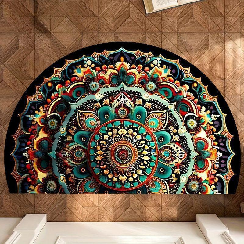 TEMU Amazon venta caliente transfronteriza tapete semicircular americano retro