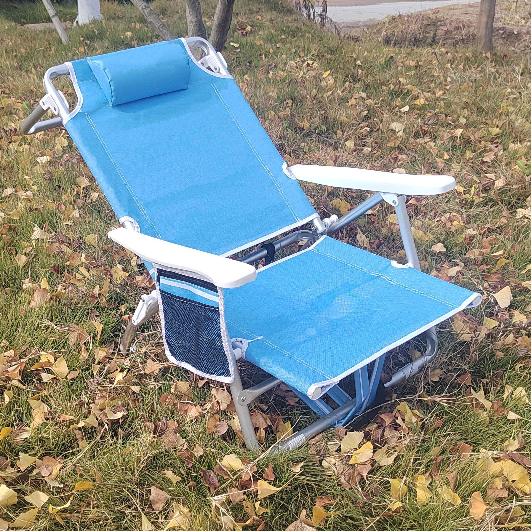 Silla de playa de aleación de aluminio Silla de camping plegable siesta Silla de Salón al aire libre plegable Silla de playa