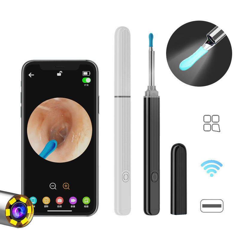 可視挖耳勺跨境專供智能可視wifi采耳工具內窺鏡采耳可視掏耳勺