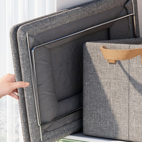 Clothing Storage Box with Foldable Steel Frame, Essential Storage Box for Small Spaces, Waterproof Fabric, Large Capacity Organizing Box