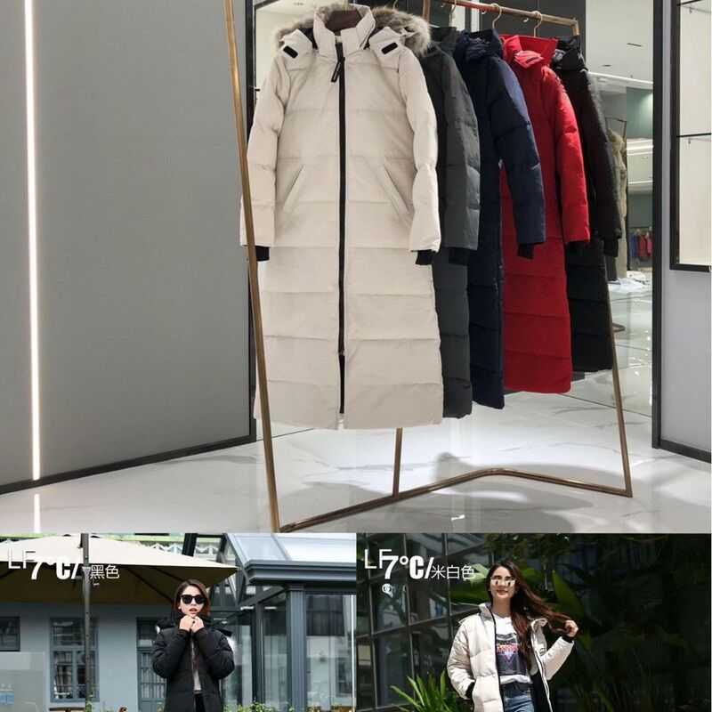 Canada Goose down Jacket 22 Styles with Wolf Fur, Thickened Women's Extra Long Windproof and Waterproof Parka