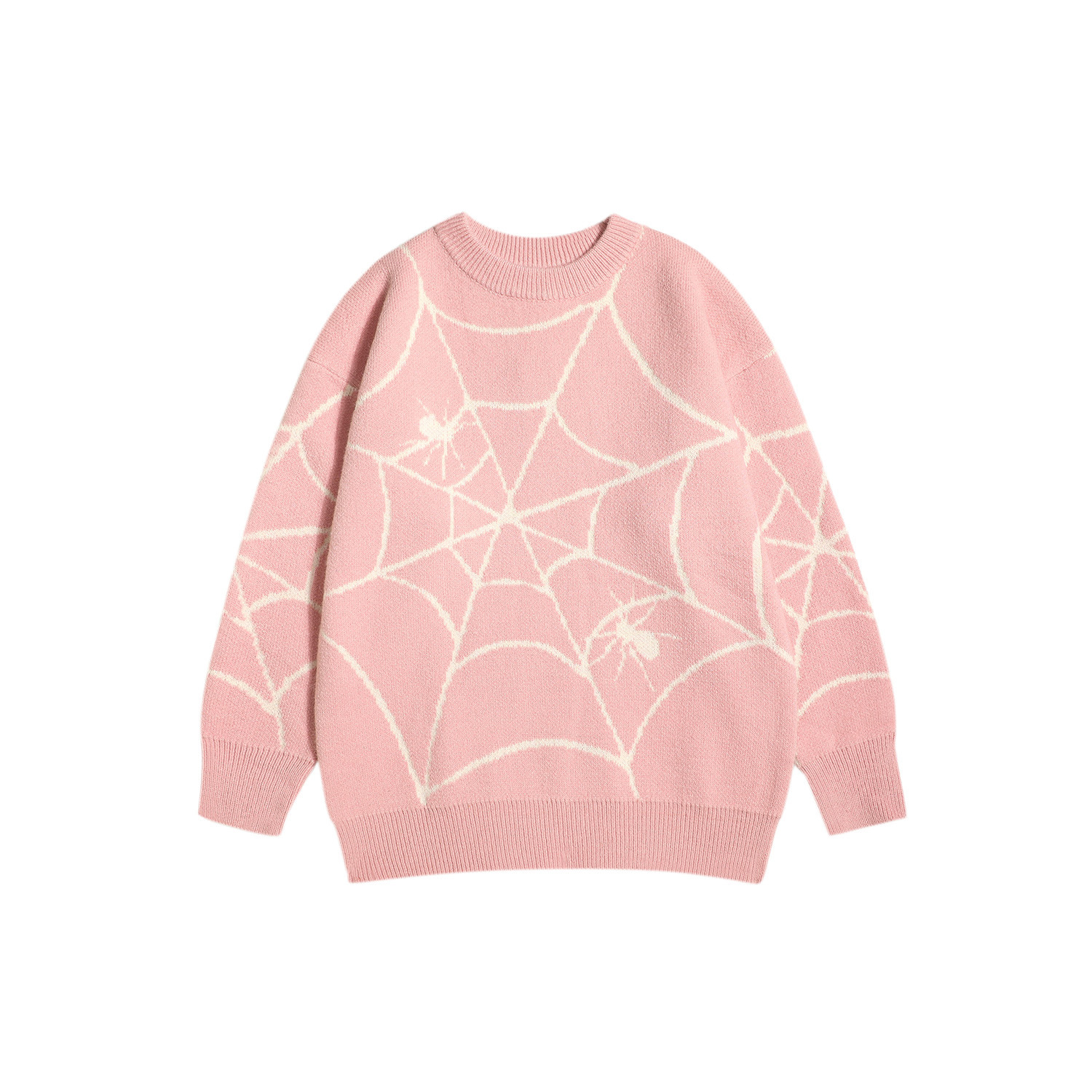 Herrenbekleidung Spinnendesign Rundhals Street Cool Pullover Trendy Gleicher lockerer Harajuku Pullover_voghion.com