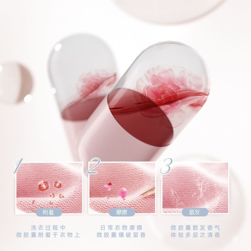 Botánico detergente de lavandería, bolsas de 2kg, perfumes de lavandería, bolsas de lavandería, perfumes de flor de cerezo, líquido suplementario
