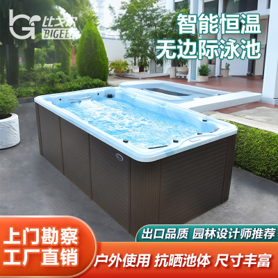户外定制别墅亚克力泳池厂家私家健身房智能恒温按摩无边际游泳池
