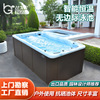 户外定制别墅亚克力泳池厂家私家健身房智能恒温按摩无边际游泳池|ms