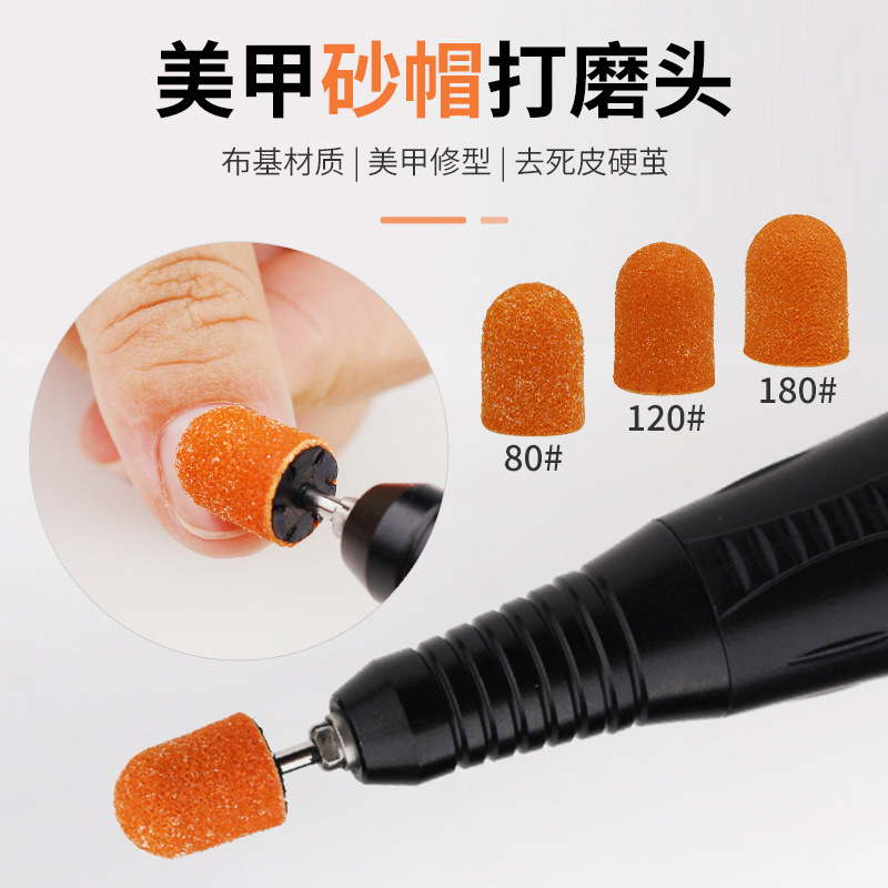 Nueva tapa de tela de alta calidad pedicura para eliminar la piel muerta, callos, manicuras, polirido, rodamiento de tela base, tapa de arena en stock