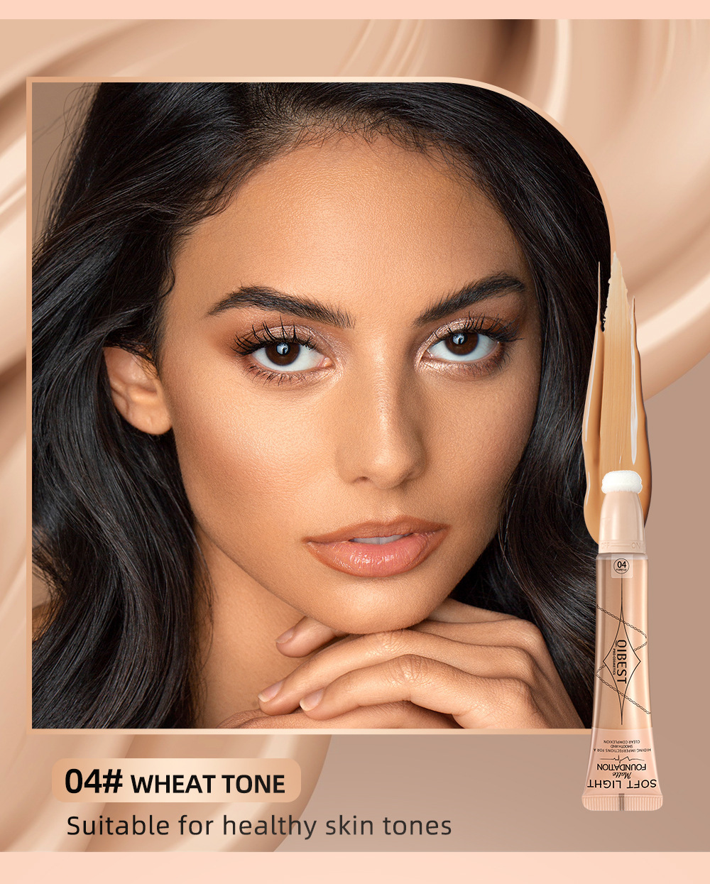 QiBest Cushion Foundation Concealing Matte Foundation Covering Hidden Pores Natural Moisturizing Foundation Cream Wholesale undefined