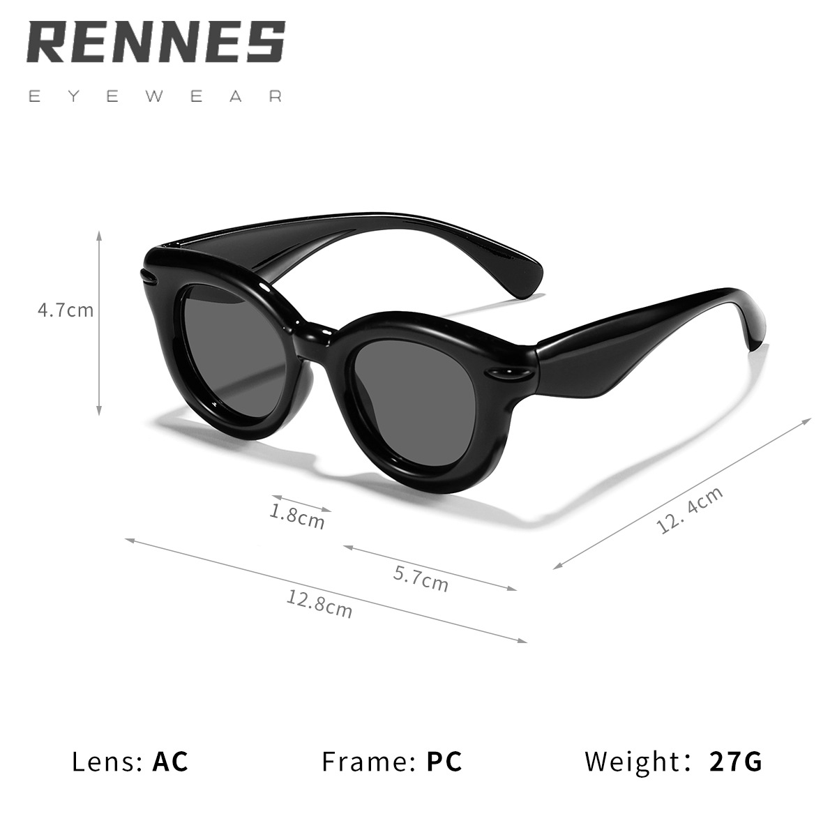 2024 nuevas gafas de sol de color caramelo con marco redondo de burbujas para niños