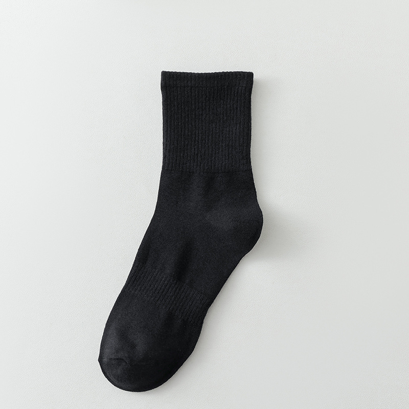 Black mid-calf socks-four seasons