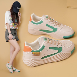 Autumn 2023 New ins Korean Style White Shoes Female Student Board Shoes Sports Running Casual All-match Shoes for Women 6602