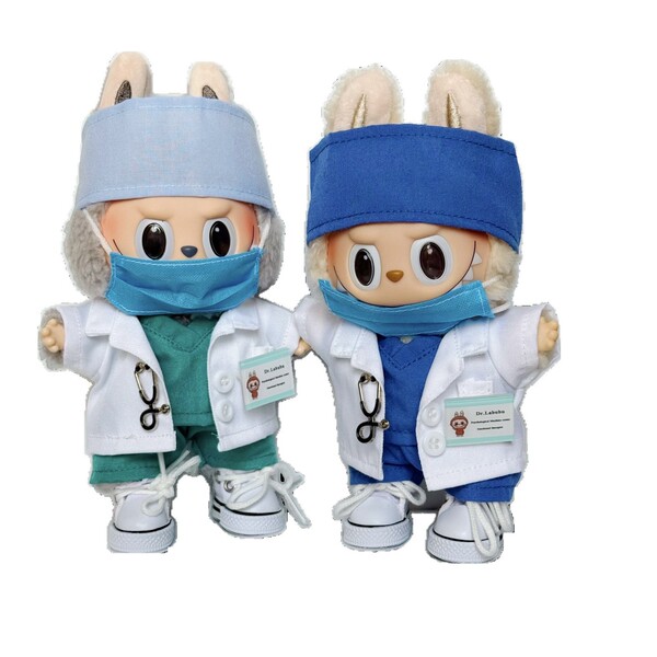 17cm Labubu doctor labubu medical surgery toys doll clothes baby…