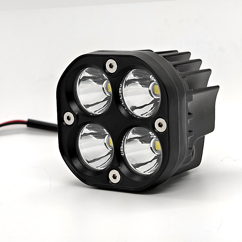 Motorcycle Electric Vehicle Four-Leaf Clover Super Bright Led Spotlight 40W Work Light Car Off-Road Headlight Modified Car Light