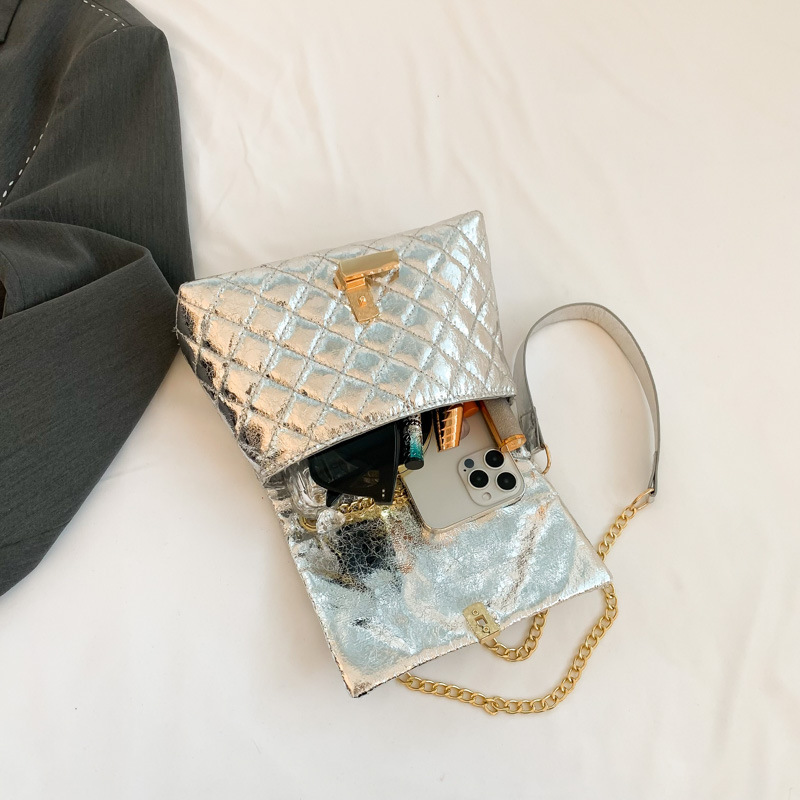 Underarm for women in autumn, new minimalist diamond grid embroidery thread crossbody bag, small fragrant wind chain_voghion.com