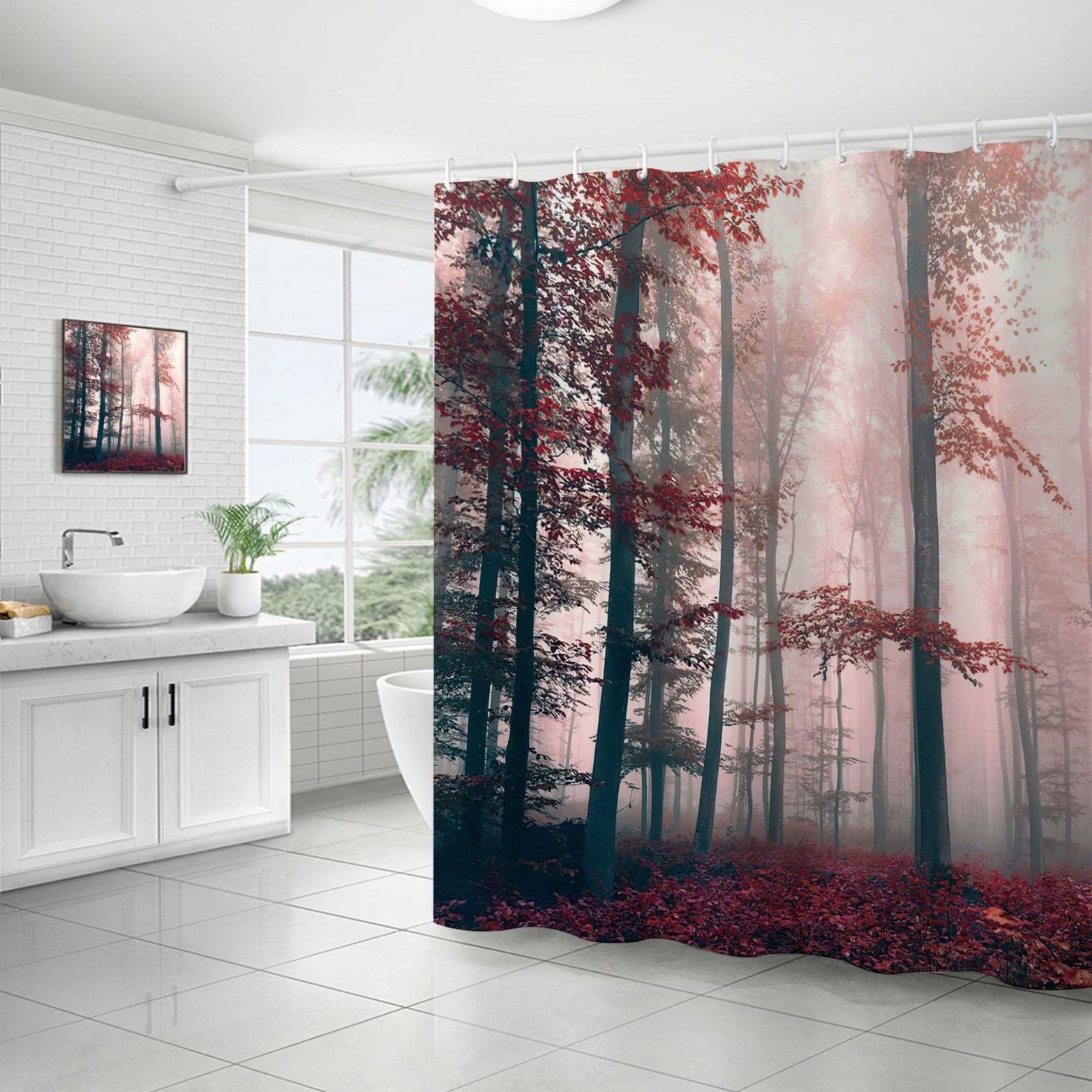 Waterproof curtain, 3D digital printing service, polyester