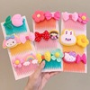 Cartoon cute children's bangs with bow, hairpins, non-slip hair accessory