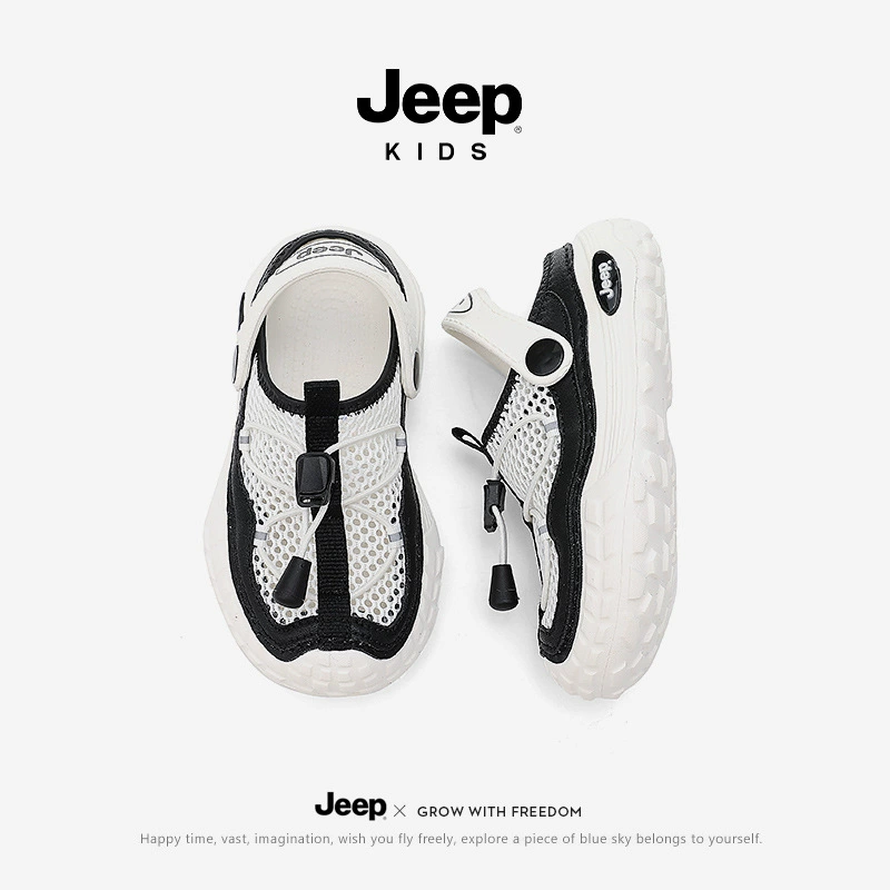 Jeep детская большая сетчатая спортивная обувь для мальчиков лето 2024 новая походная обувь и обувь для речных походов беговые кроссовки