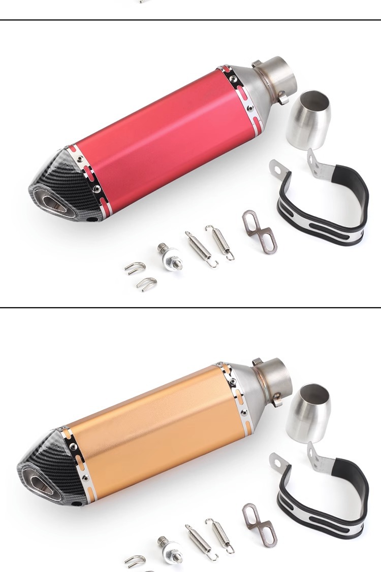 Motorcycle sports car modified Huanglong 600 small Ninja 250 Yongyuan 350R25/R3 hexagonal Scorpio exhaust pipe Universal