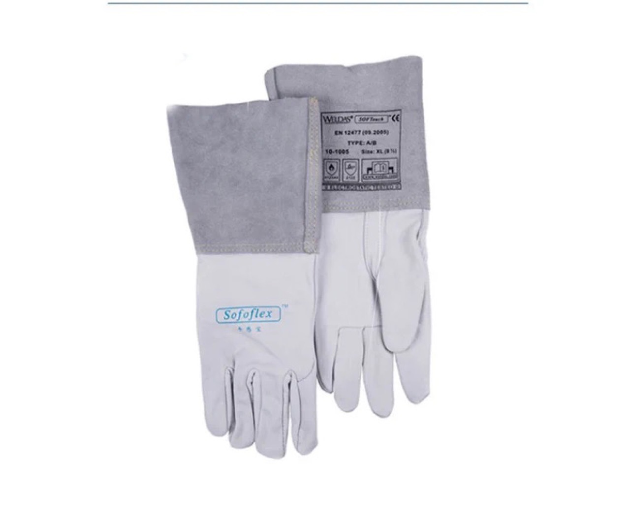 威特仕10-1005氩弧焊手套牛二层皮防护手套焊气保焊手套防高温