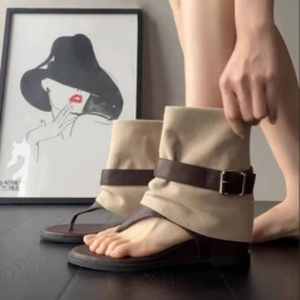 厚底拖鞋;高跟凉鞋;女式皮靴