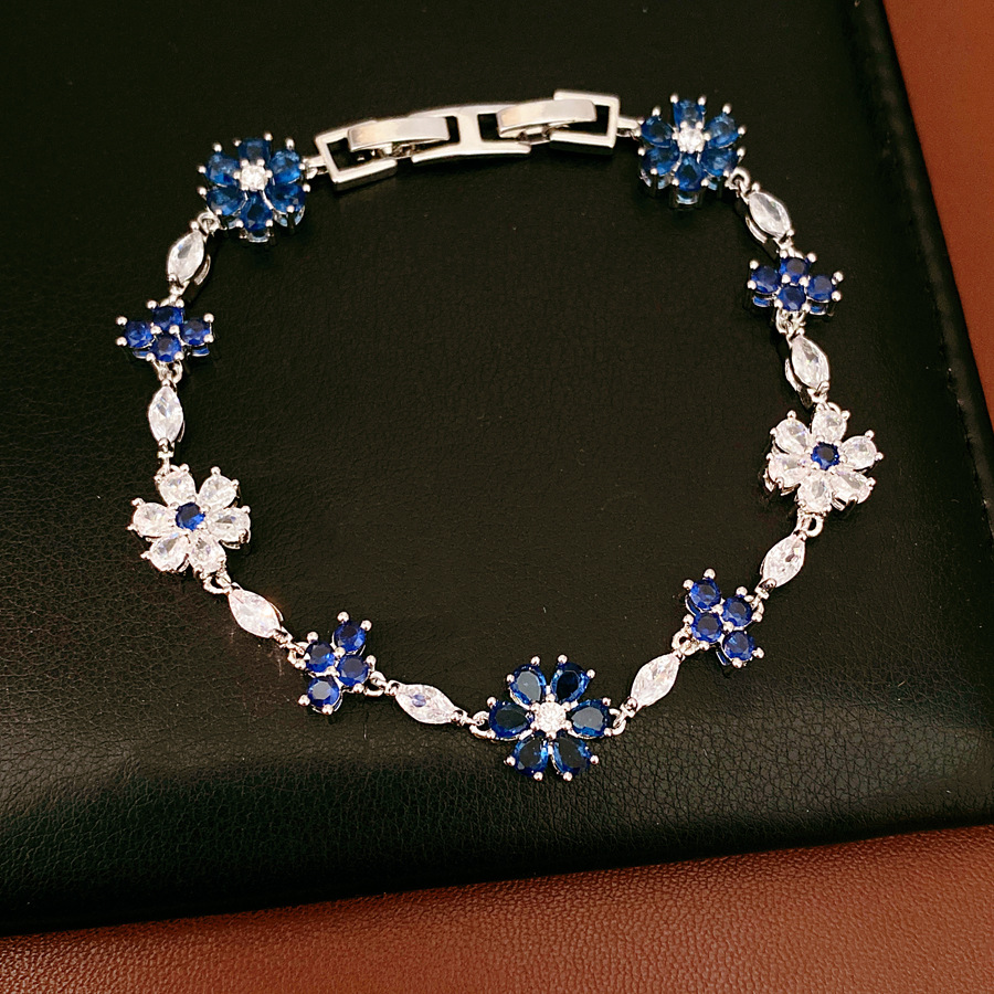 Medieval vintage flor de piedra cruz de empalme pulsera de hebilla pulsera de nicho lujosa joyas de mano delicadas