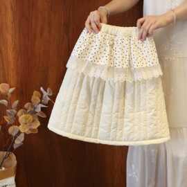 黁白女童加厚半身裙森系秋冬装2025新款儿童洋气保暖短裙宝宝公主