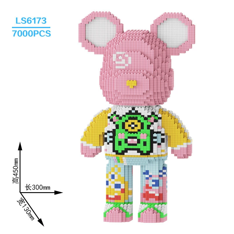 Constructor set Lego DIY small-brick fox toy, multi-size models 17–100 cm, birthday gift