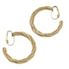 Metal woven earrings, ear clips with pigtail, European style, simple and elegant design