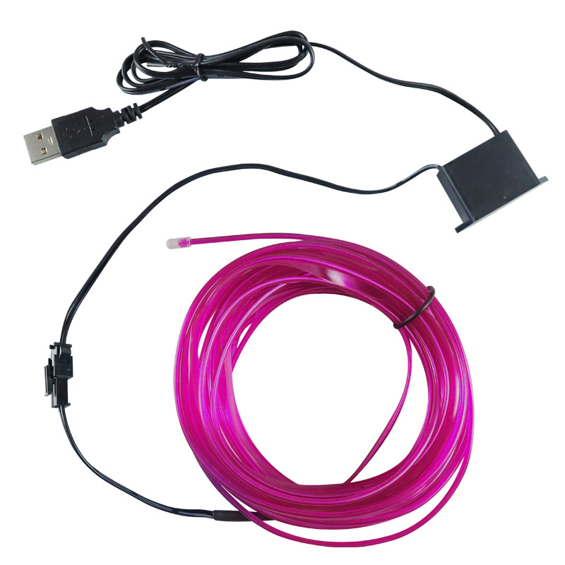 Illuminated cold light electroluminescent black ambient light 3-meter 5V USB sealed kit product with multiple colors for different moods.