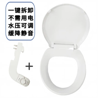 跨境厂家新款O型可定制盖板+一键快拆洁身器组合智能盖板妇洗器