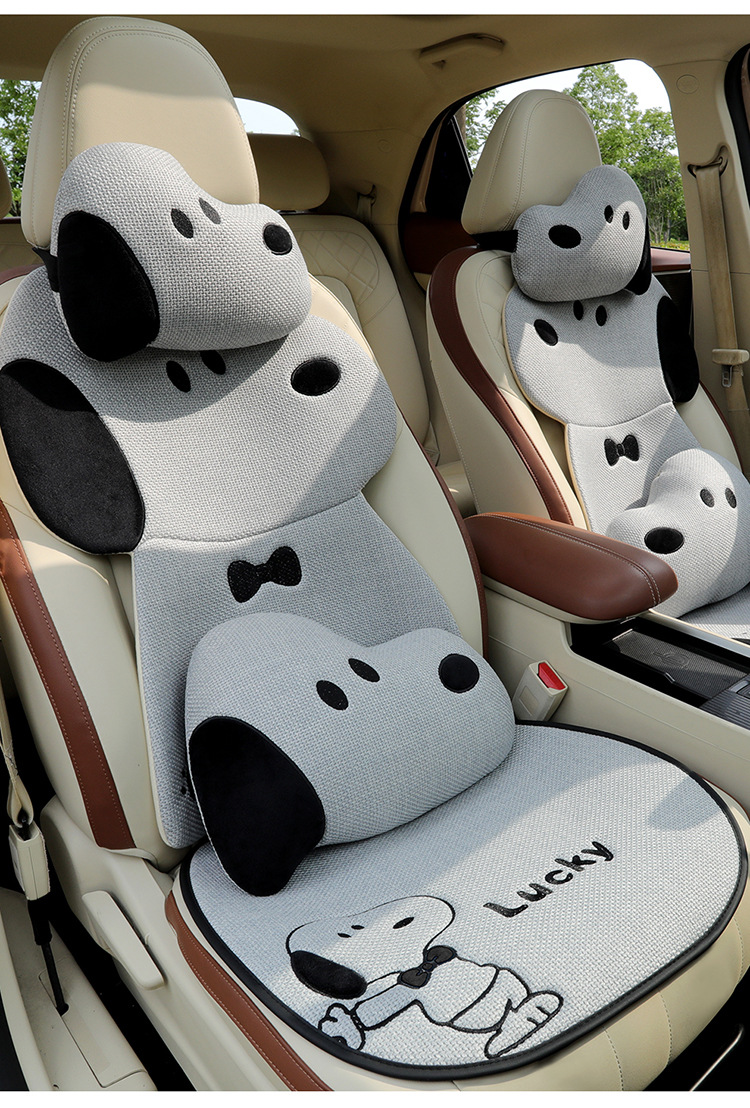Car seat cushion for all seasons, cute cartoon internet-famous seat cover, simple internet-famous car seat cover, single piece