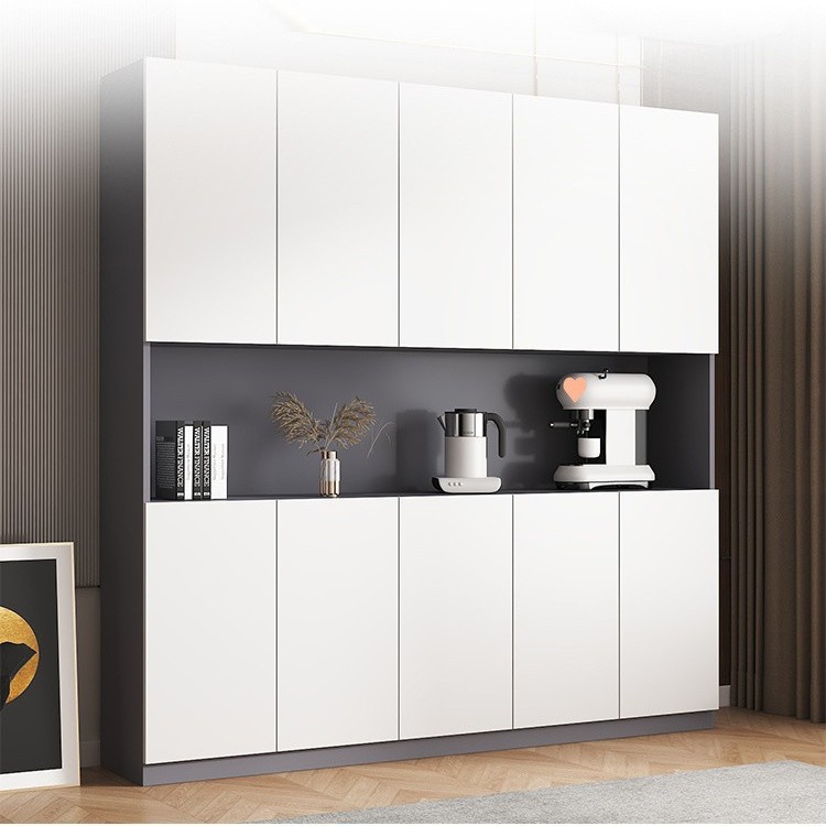 Nordic Entry-Luxury Full Solid Wood Wine Cabinet Red Wine Cabinet Side Cabinet Wall All-in-One Cabinet Living Room Dining Room Entrance Cabinet