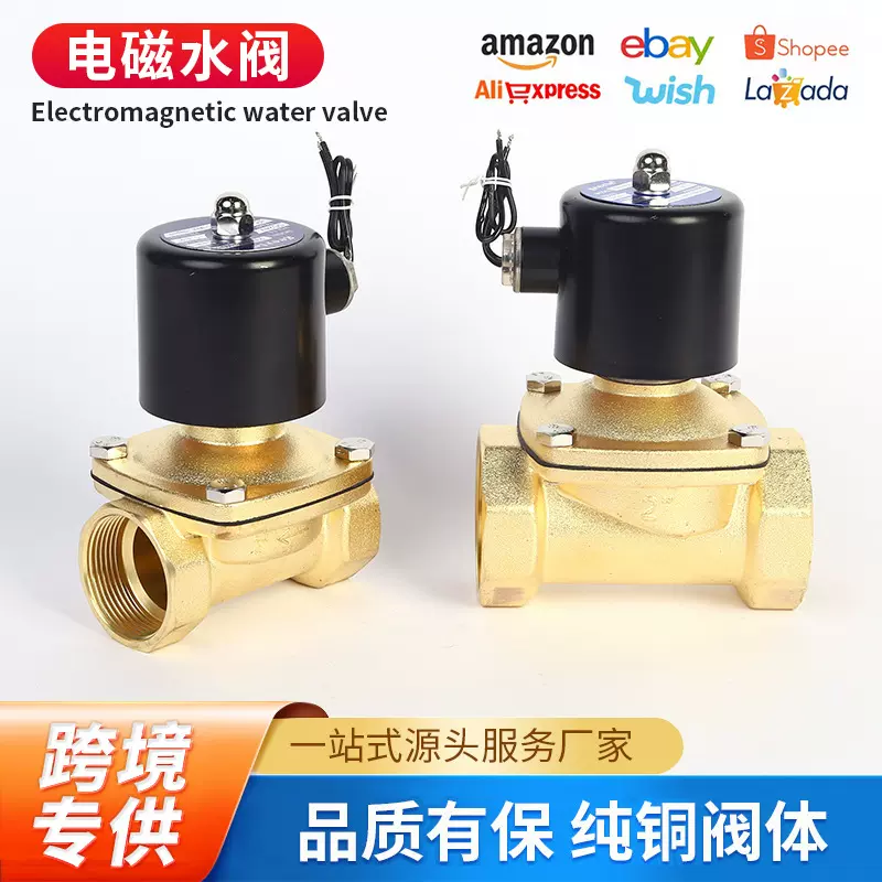 跨境货源电磁阀多规格水阀油阀纯铜阀门货车淋水器配件厂家直供