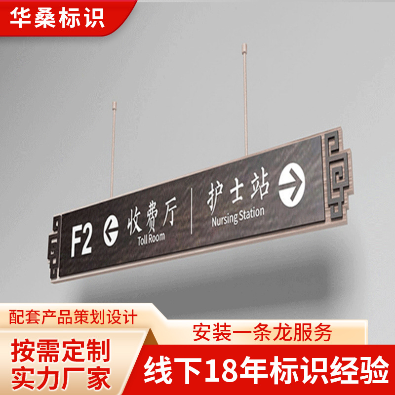 制定医院吊牌楼层标识索引镀锌板不锈钢广告牌设计源头立体招牌