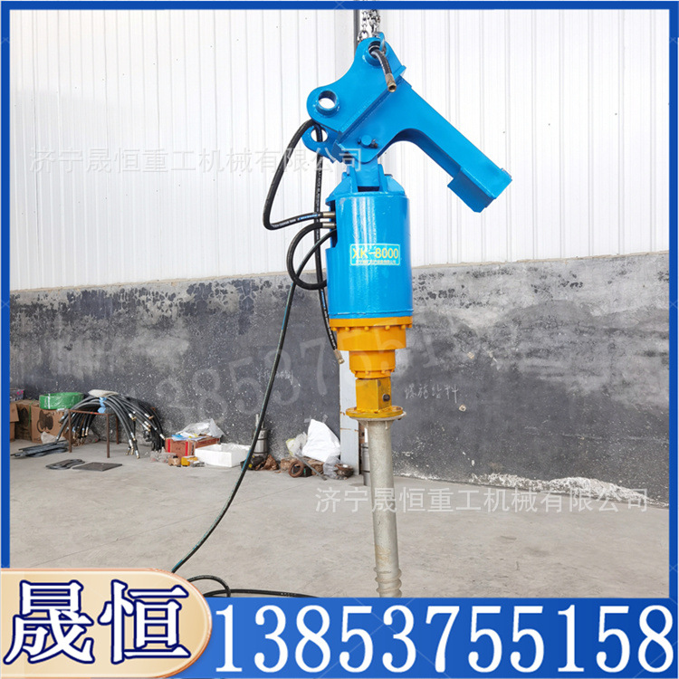 手推光伏钻机 太阳能支架地钉电动打桩机 光伏桩地基工程螺旋钻