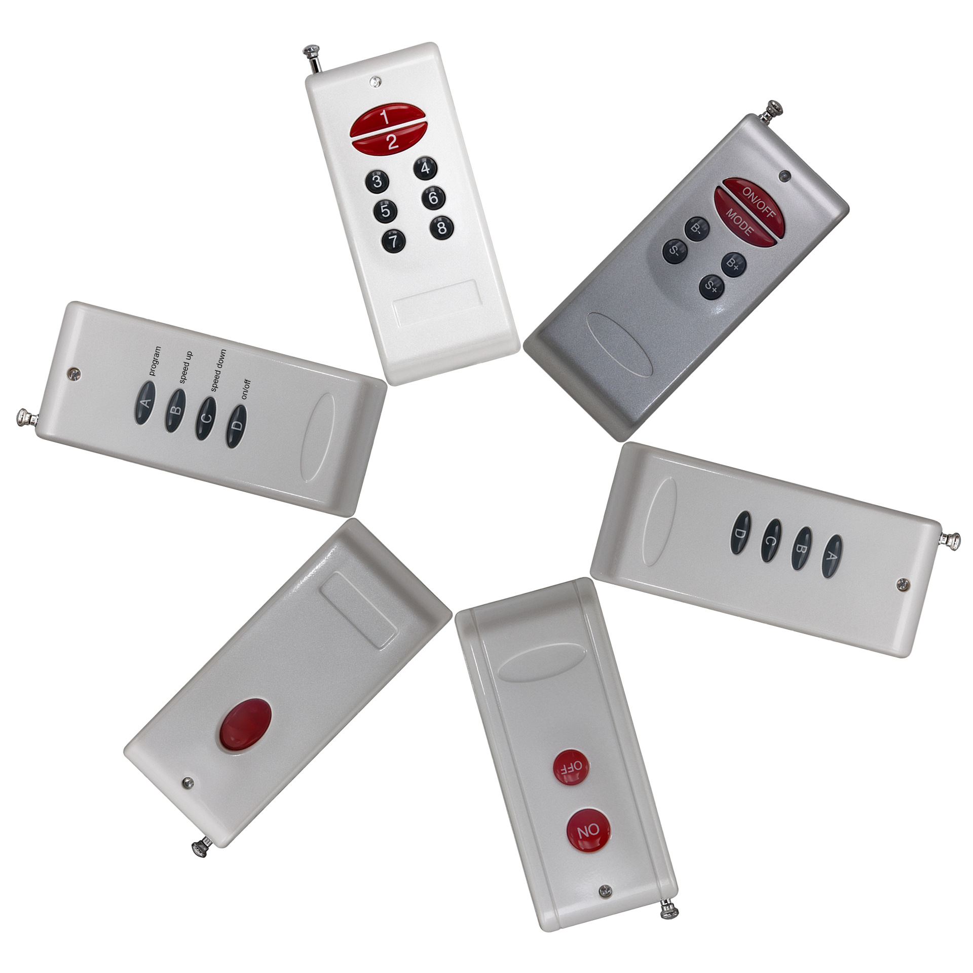 泳池灯大功率二键无线遥控器 四键LED灯具433MHZ远距离遥控器